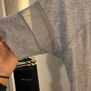 Basic Tee with Mesh Detail- Athleisure